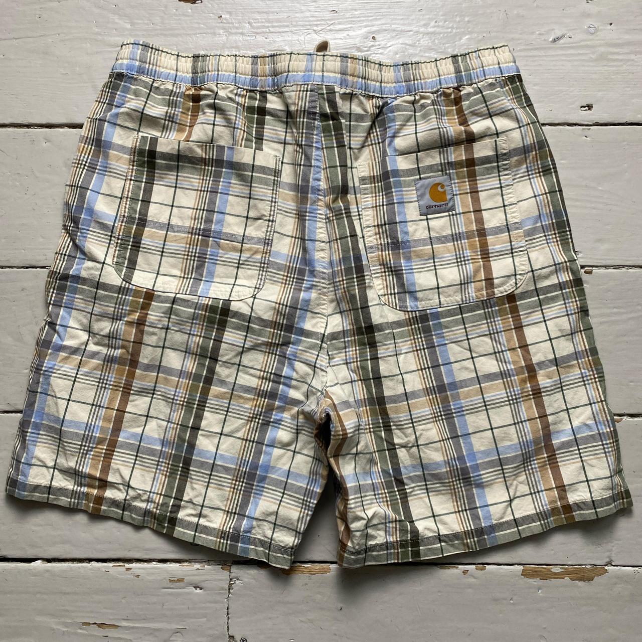 Carhartt Checked Shorts Cream