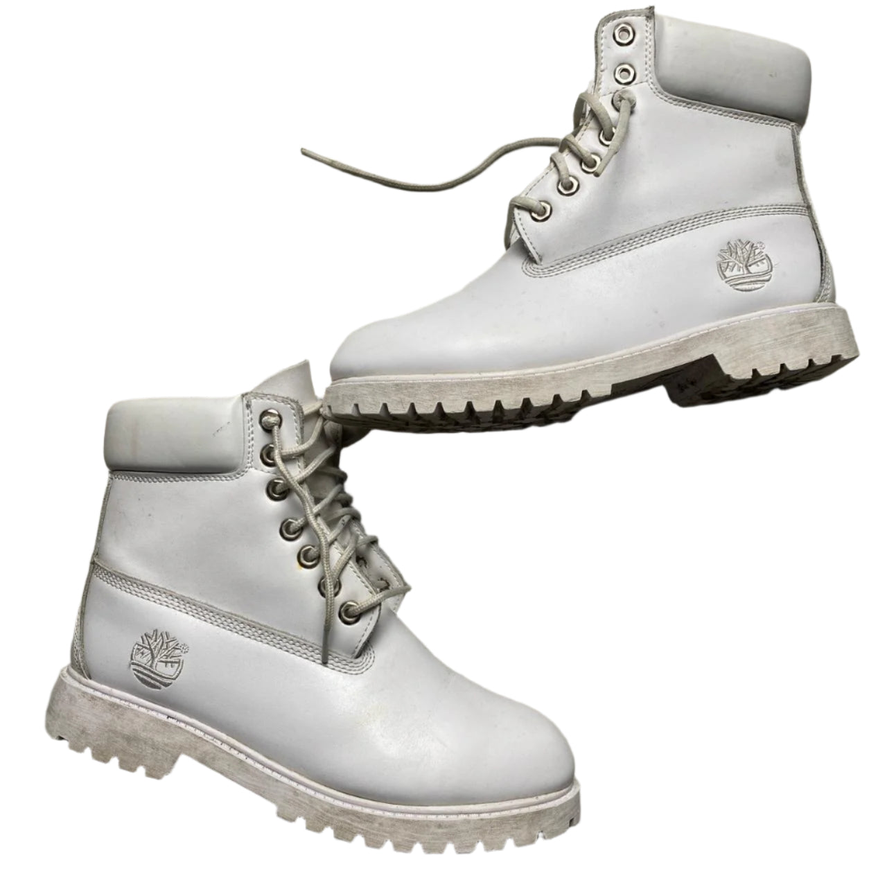 Timberland White Leather Boots (UK 8M)