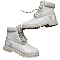 Timberland White Leather Boots (UK 8M)