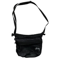 Stussy Black and White Mesh Pouch Bag