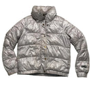 DKNY Silver and Black Puffer Jacket (M)