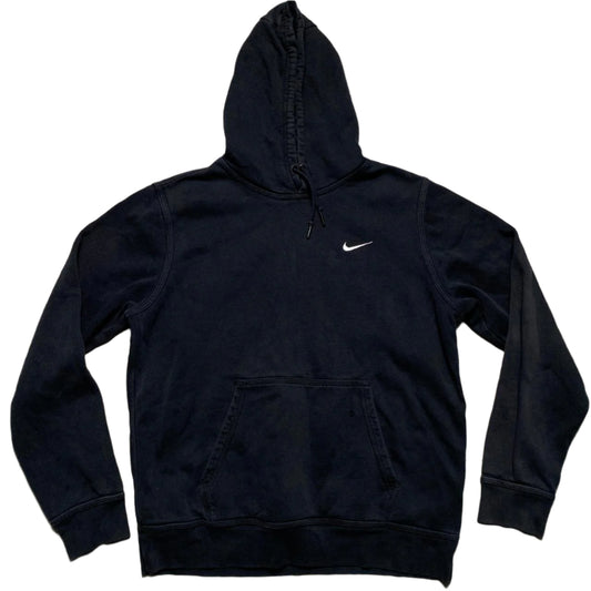 Nike Black and White Swoosh Hoodie (L)