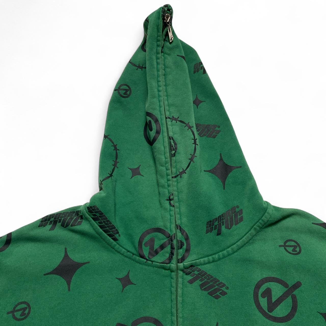 The Very Clean Full Zip Green and Black Hoodie
