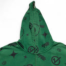 The Very Clean Full Zip Green and Black Hoodie