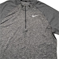 Nike Running Dri Fit Grey Quarter Zip Sports Thermal Jumper Top (2XL)