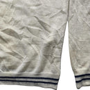 Gucci Vintage Cream and Navy Wool Polo Long Sleeve Jumper Shirt (L)
