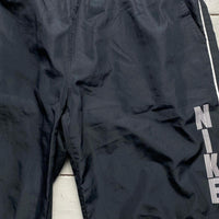 Nike Black and White Spellout Shell Trackpant Shorts (L)
