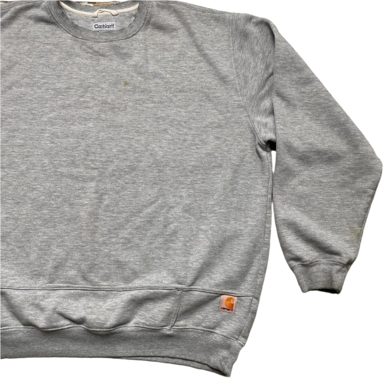Carhartt Vintage 90’s Grey and White Jumper (XL)