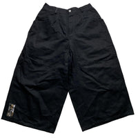 Mecca Medina Vintage 90’s Baggy Black and Gold Jort Jean Shorts (XL)