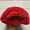 Soho Yacht Club Red and Gold Corduroy Velvet Snapback Cap