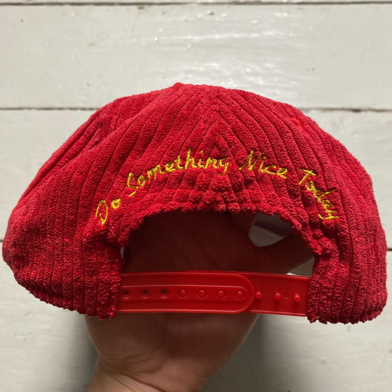 Soho Yacht Club Red and Gold Corduroy Velvet Snapback Cap