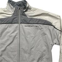 Nike Air Max Vintage y2k Silver and White Shell Tracksuit Jacket (XL)