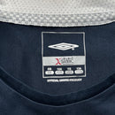 England Umbro Vintage Navy and White Kids Football Jersey (S)