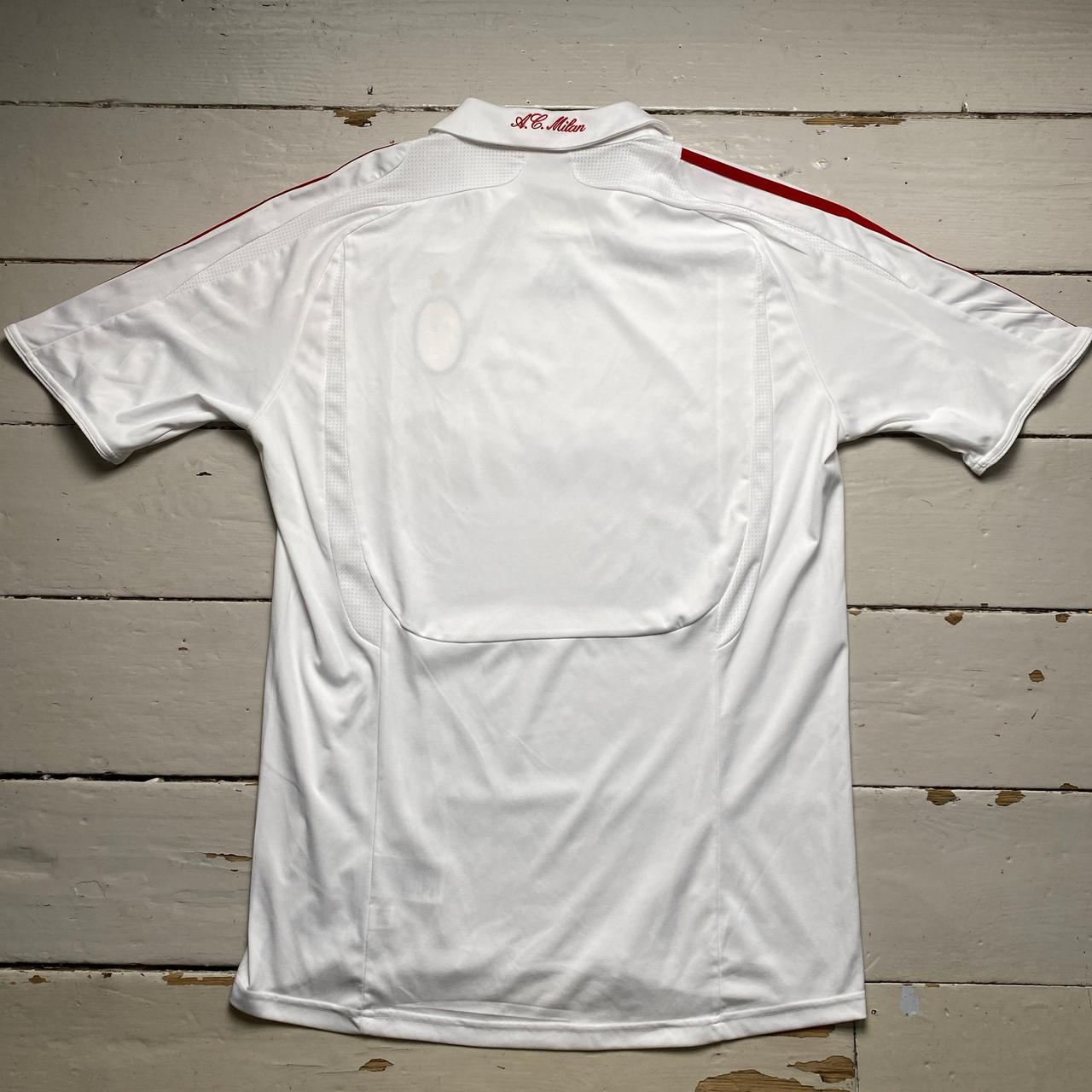 AC Milan Vintage BWIN Adidas White Red and Black Football Jersey