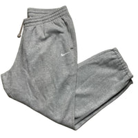 Nike Athletic Department Grey and White Swoosh Baggy Joggers (2XL)