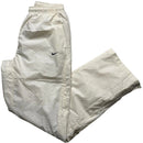 Nike Cream White and Navy Swoosh Baggy Trackpant Shell Bottoms (M)