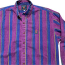 Chaps Vintage 90’s Purple and Blue Striped Shirt (L)