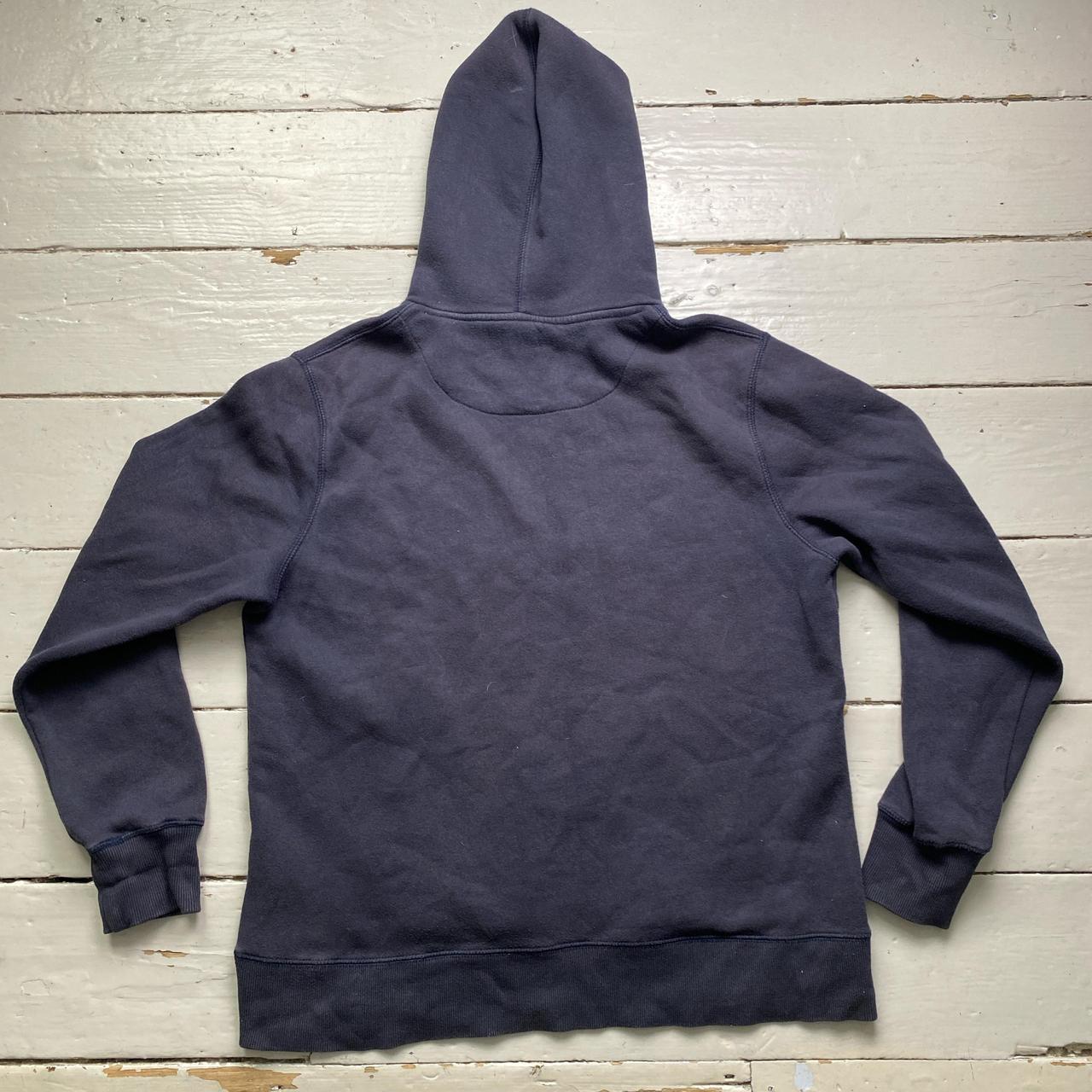 Nike Navy and White Swoosh Hoodie