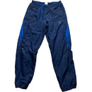 Adidas Navy and Blue Stripe Shell Trackpant Baggy Bottoms (M)