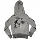 True Religion Grey and Black Pullover Hoodie (S)
