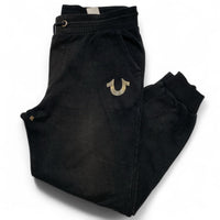 True Religion Black and Gold Baggy Joggers (M)