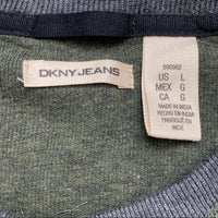 DKNY Khaki Green and Grey Jumper (L)