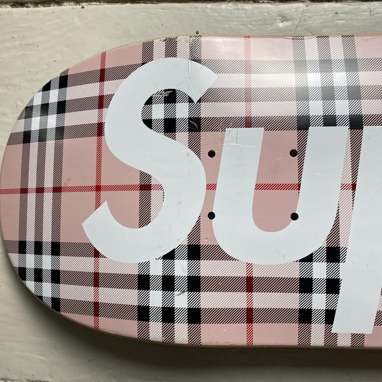 Supreme Burberry Pink Skateboard Deck