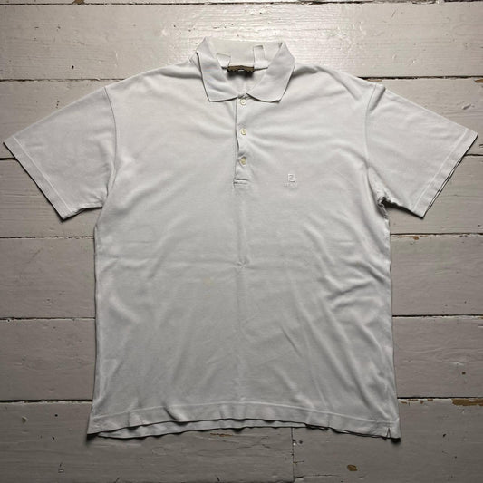 Fendi White Short Sleeve Polo Shirt