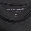 Billie Eilish 2025 Tour T Shirt Black and Blue (XL)