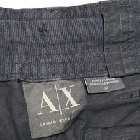 Armani Exchange Vintage Black Baggy Cargo Trousers
