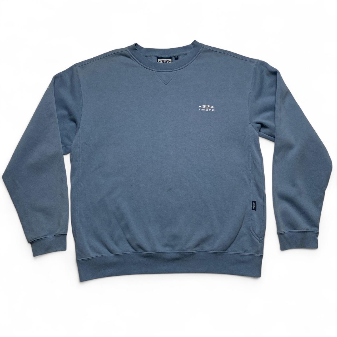 Umbro Vintage Light Blue And White Jumper (XL)
