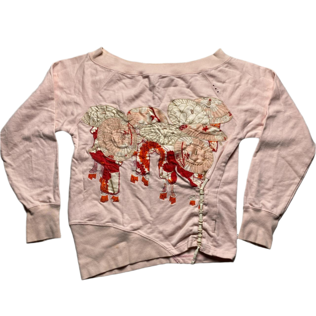 Maharishi Pink Japanese Embroidery Womens Jumper (UK 8)