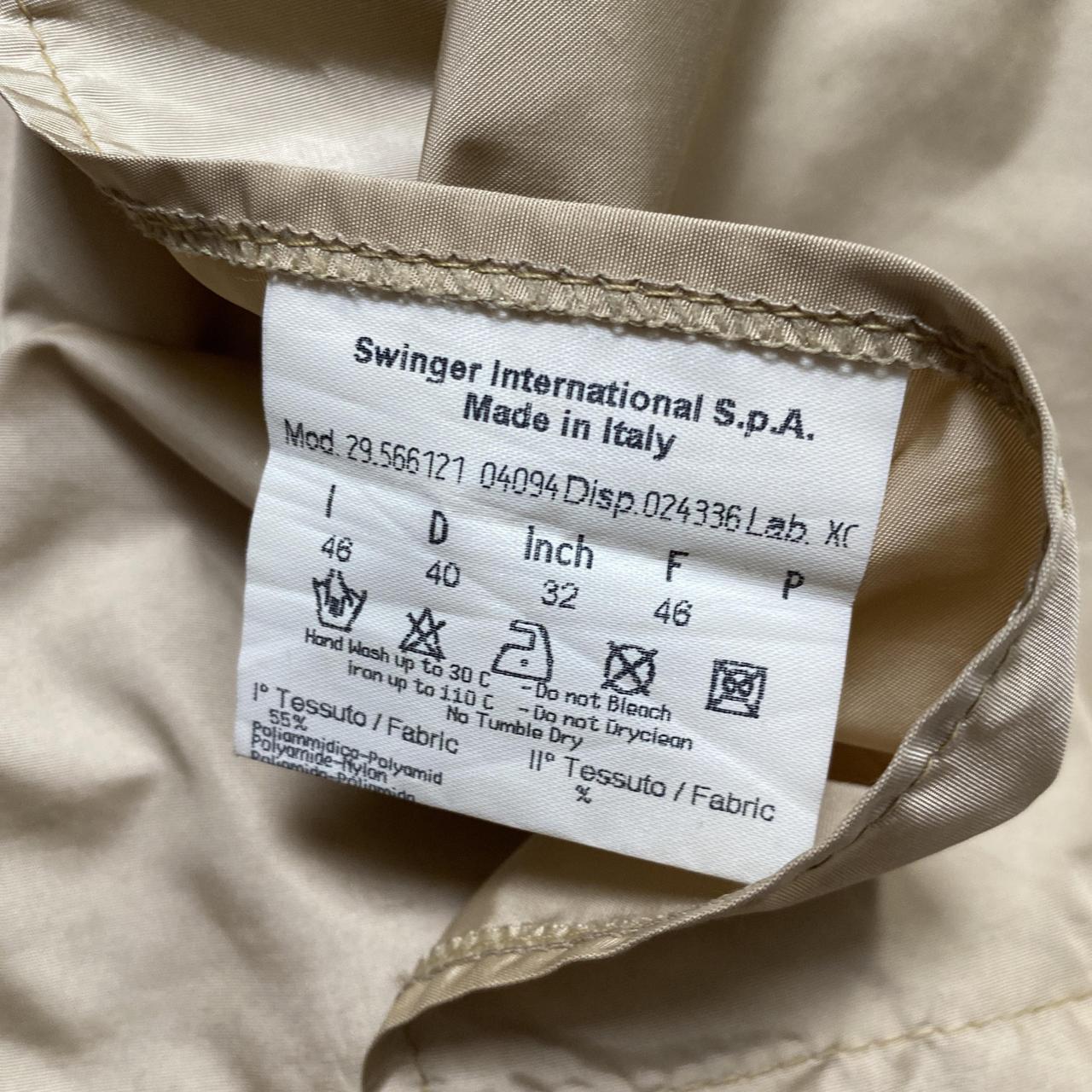 Fendi Roma Womens Leopard Interior Vintage 90’s Cream Beige Lightweight Trench Coat (L)