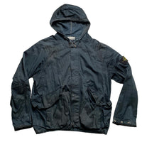 Stone Island 2002 Vintage Raso Gommato Lightweight Navy Jacket (M)