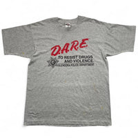 DARE To Resist Drugs and Violence Grey Black and Red 90’s T Shirt (L)