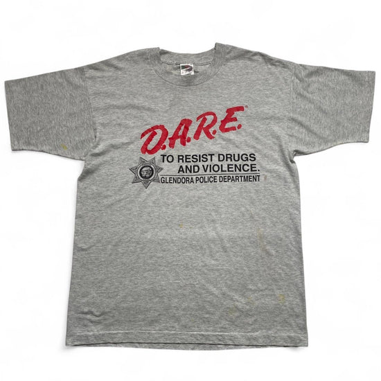 DARE To Resist Drugs and Violence Grey Black and Red 90’s T Shirt (L)