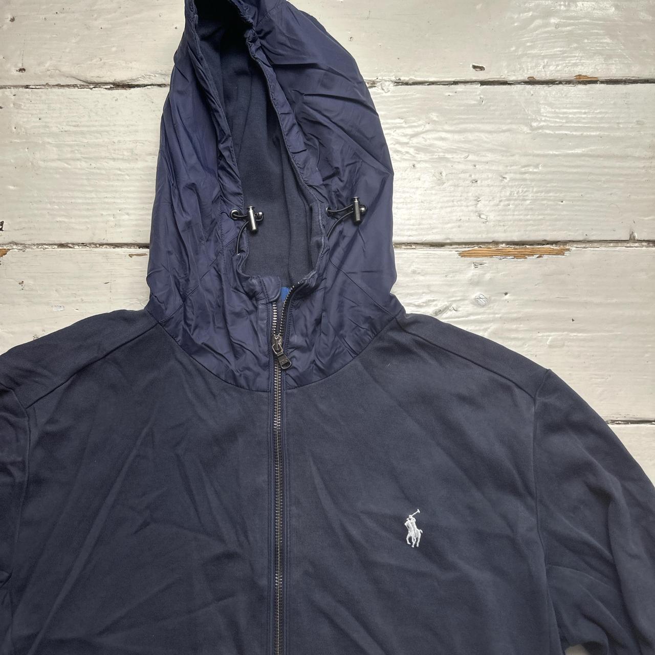 Polo Ralph Lauren Navy and White Pony Shell Hood Hoodie