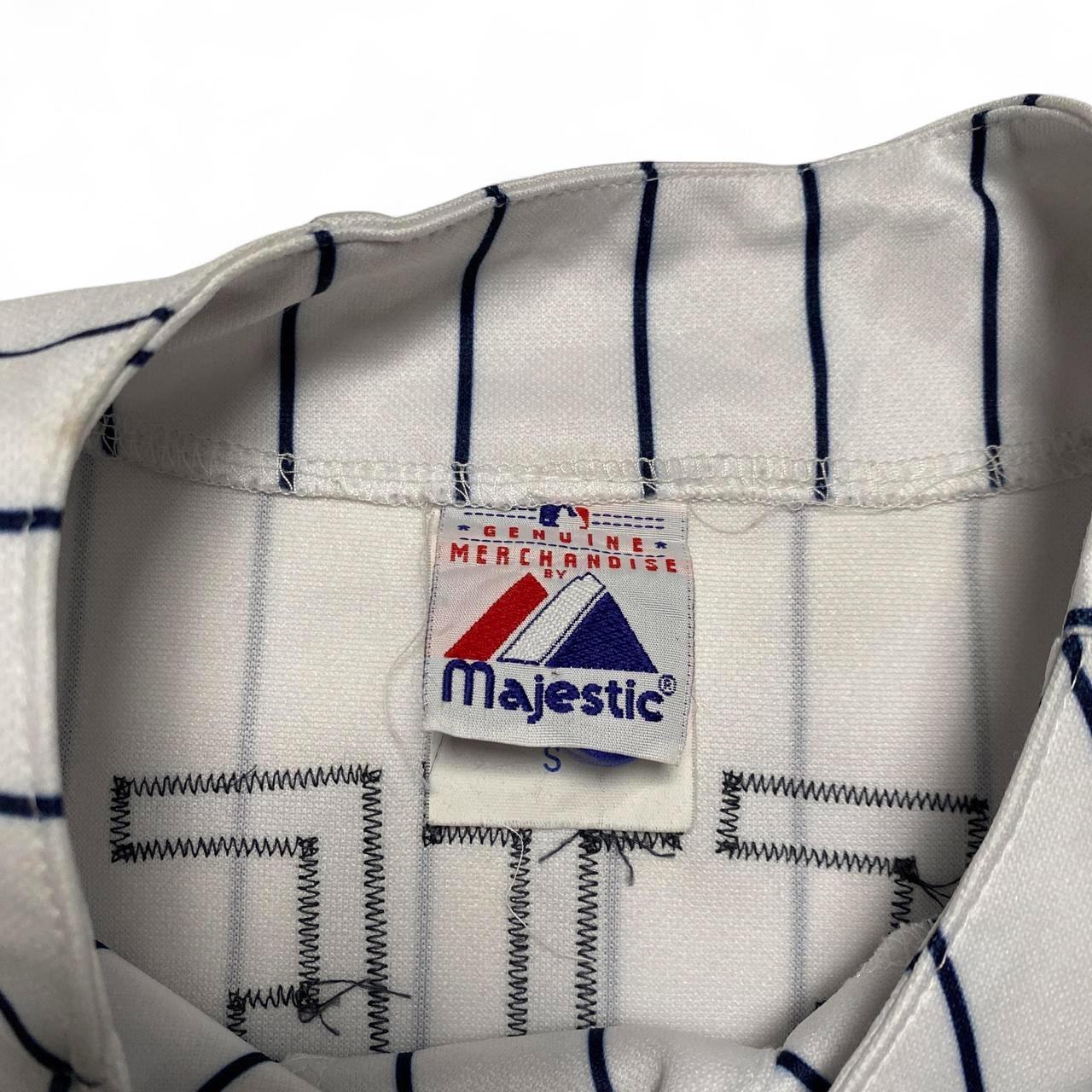 Majestic Athletic New York Yankees Vintage y2k White and Navy Pinstripe Jeter 2 Jersey (S)