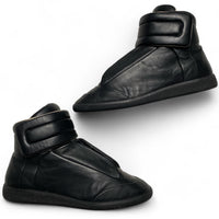 Maison Margiela Future High Top Triple Black Leather Trainers (UK 11)