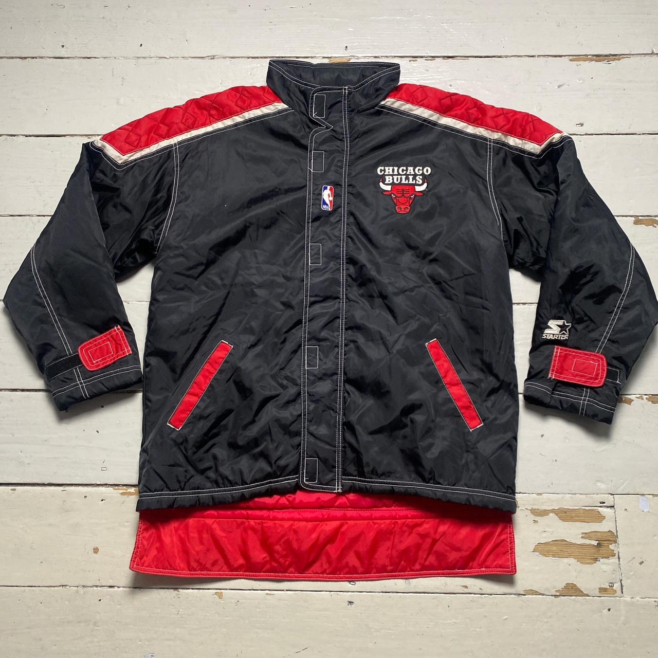 Chicago Bulls Vintage 90’s Starter Black Red and White Jacket