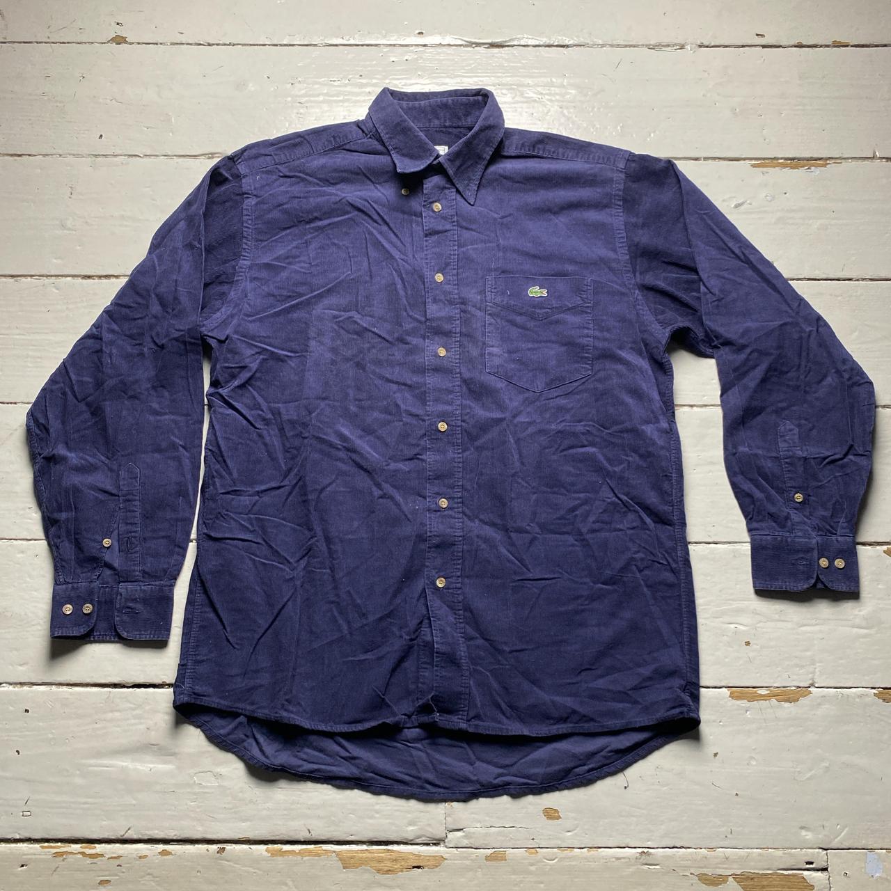 Lacoste Navy Green Croc Corduroy Shirt