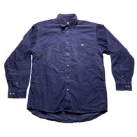 Lacoste Navy Green Croc Corduroy Shirt (L)