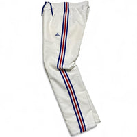 Adidas Performance Essentials White Blue and Red Shell Trackpant Bottoms (S)