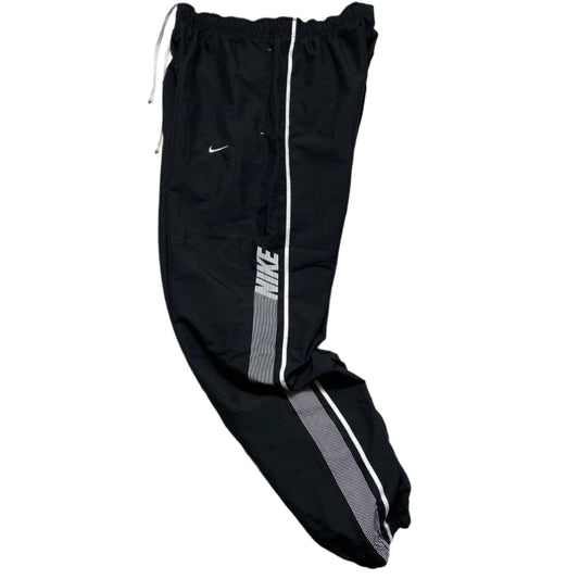 Nike Vintage Club Spellout Black and White Shell Trackpant Baggy Bottoms (M)
