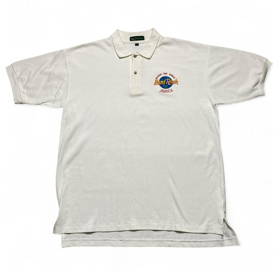 Hard Rock Cafe Jamaica White Polo Shirt (XL)