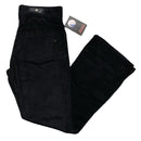 Criminal Damage Black Corduroy Bootcut Jean Trousers (34W)