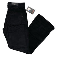 Criminal Damage Black Corduroy Bootcut Jean Trousers (34W)
