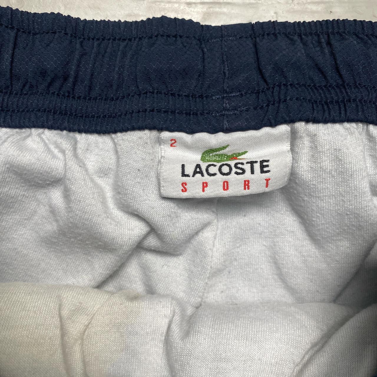 Lacoste Navy Green and White Trackpant Shell Bottoms