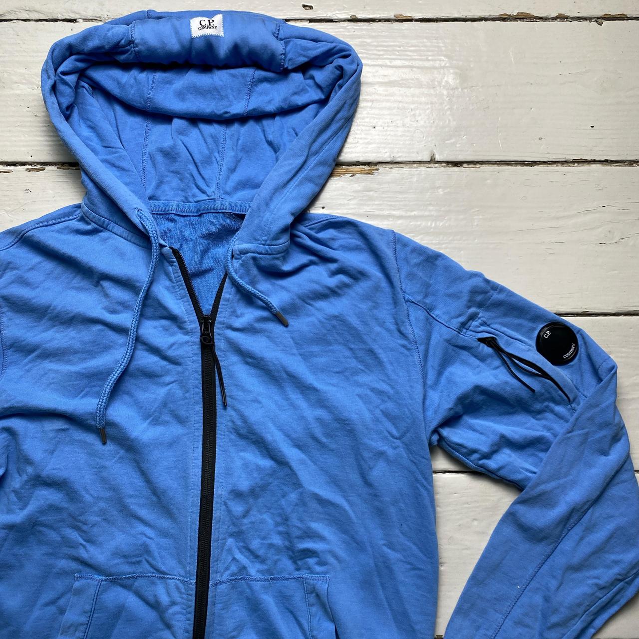 CP Company Light Blue Arm Goggle Hoodie