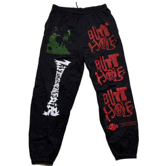 Life Isnt Fair Grunge Black Baggy Bottoms (L)